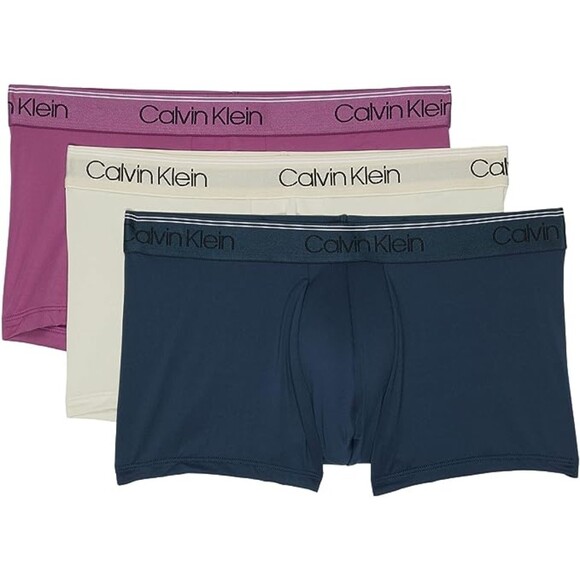 Calvin Klein Microfiber Stretch Low Rise Trunks Mens XXL 2XL Classic Fit 3 Pack - Picture 1 of 4